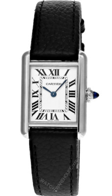 CARTIER Tank Must Small Model Silver Dial Leather Women's Watch