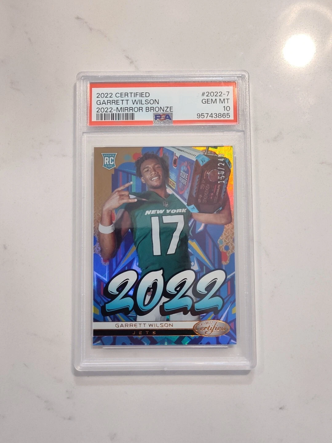 Garrett Wilson Panini Certified 2022 #20227 Mirror Bronze