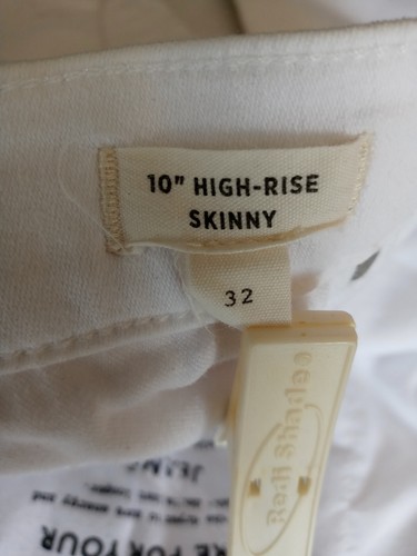 Madewell 10" High-Rise Skinny Jeans Women's 32 (34x30) White Denim jeans #AJ233 - Picture 10 of 10