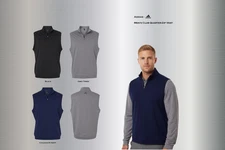 Adidas Men’s Golf Club Quarter Zip Vest A599 Lightweight Athletic Layer