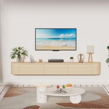Floating TV Stand Wall Mounted Entertainment Center with Storage Media Console