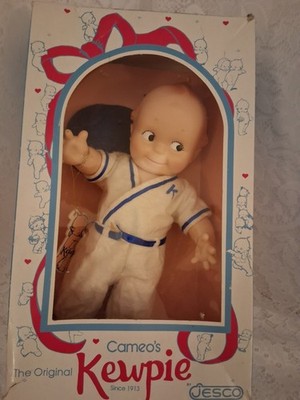 Kewpie Puppe weiß blau im Originalkarton Werbung Sammlerstück seit 1913