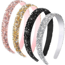 4 Pieces Rhinestone Headband for women Glitter Sparkly Rhinestone Hairbands Blin