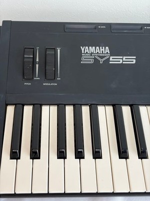 Yamaha SY55 Music Synthesizer Workstation Keyboard MIDI Tested