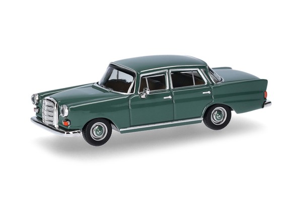 Herpa 420457-004 Mercedes-Benz 200 Heckflosse, MoosgrüN, 1:87, Neu - Modellauto-image