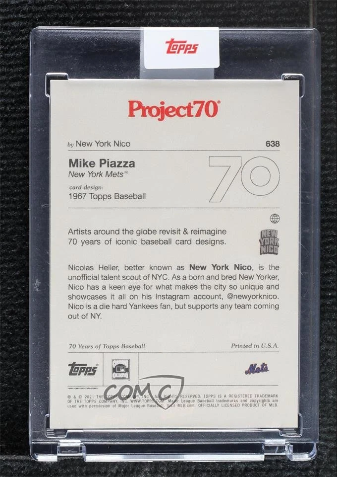 2021 Project 70 Online Exclusive Mike Piazza New York Nico (1967 Topps Baseball) - Image 2 of 2