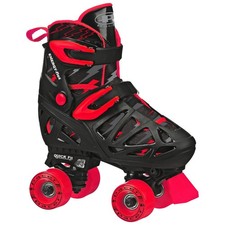 Pacer XT70 Childrens Quad Roller Skates with Adjustable Sizing black Medium
