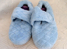 ACORN Womens Terry Blue Slipper Size 7 M Slippers Air Plus Mem Foam NEW