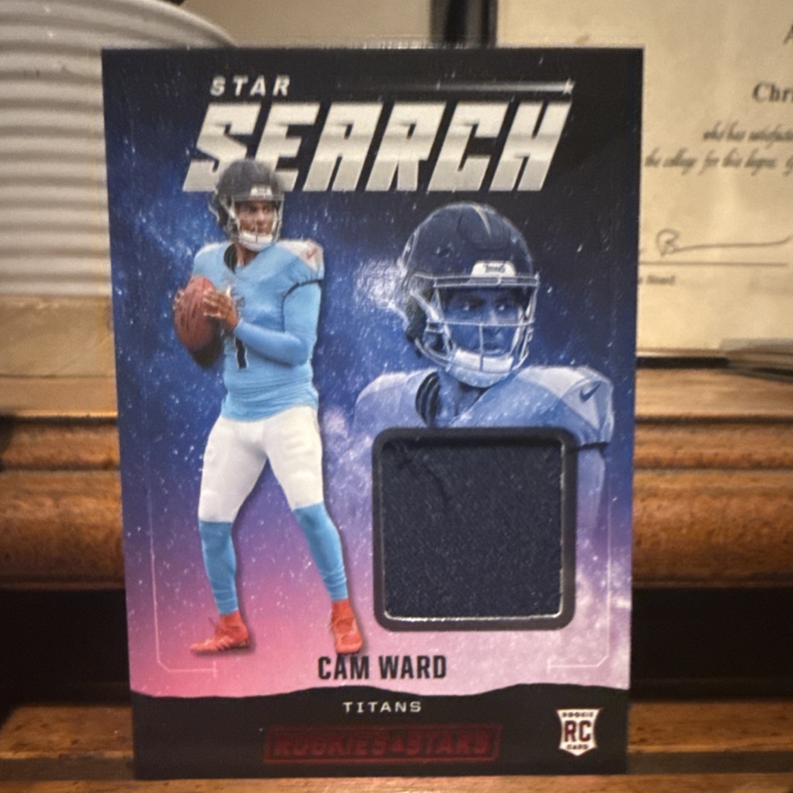 2025 Panini Rookies & Stars Star Search Cam Ward Rookie Memorabilia Titans
