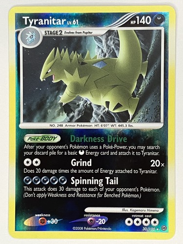 Tyranitar LP 30/100 Stormfront Pokemon TCG Reverse Holo