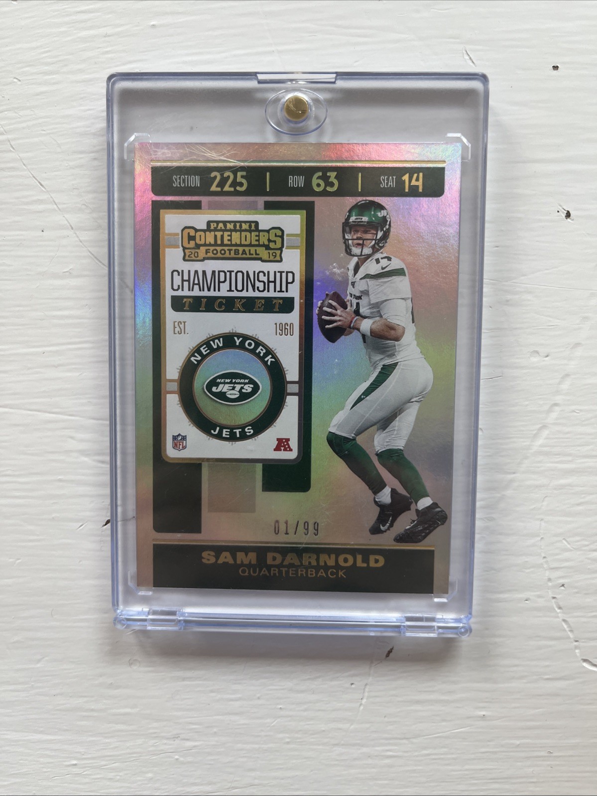 2019 Panini Contenders Season Ticket Sam Darnold #12 Championship Ticket /99