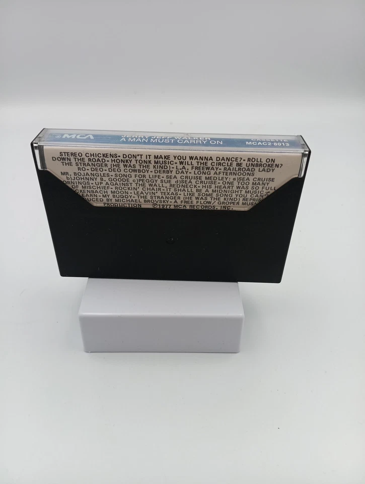 1977 JERRY JEFF WALKER A MAN MUST CARRY ON CASSETTE MCA RARE! T1748 Foto 2 de 4