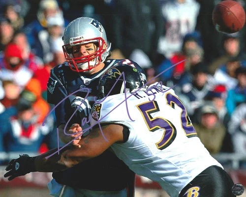 Ray Lewis Autographed Baltimore Ravens 8x10 Photo with COA-Matching Hologram