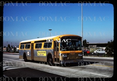 SCRTD-RTD. FLXIBLE BUS #6016. D9 El Monte (CA). Original Slide. 1977.