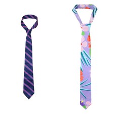 Adult Fox Nick Necktie Blue Striped Tie Halloween Nick Wilde Tie Daily Wear Tie