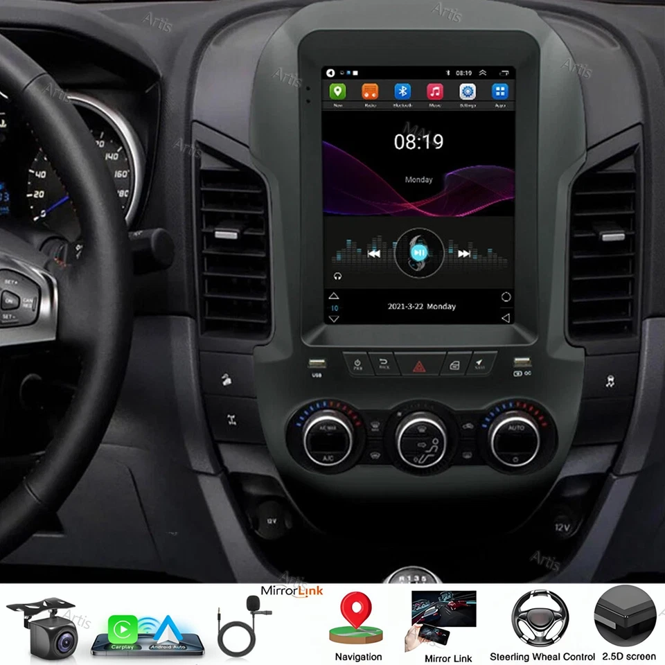 AUTOPARTS-MICHAEL 9.7" CAR STEREO FOR FORD RANGER 2011-2015 CARPLAY ANDROID14 GPS FM SWC HEAD UNIT