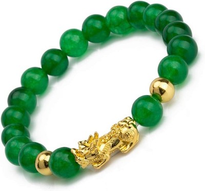 ZenBless Fengshui Porsperity Jade Armband Lucky 10 mm grün 
