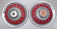 Vespa Vigano 10" Zoll Radkappen chrome rot
