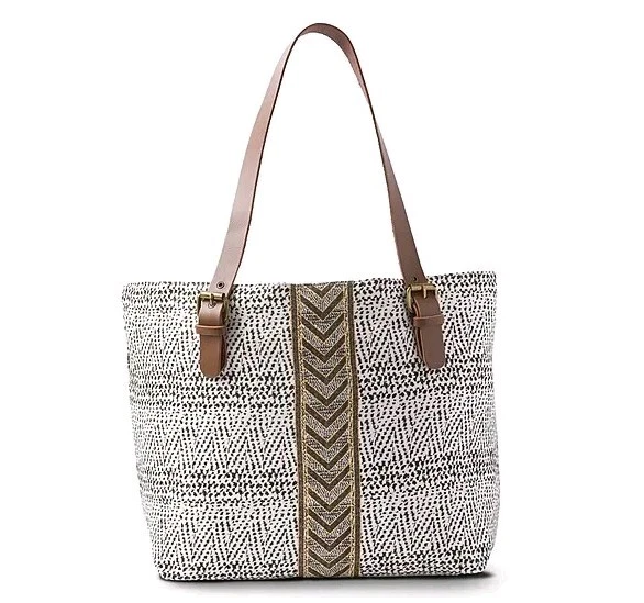 prAna Slouch Tote Stone Sumatra New Medium Boho Purse Organic Cotton Travel