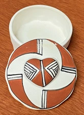 Native American Southwest Trinket Box Signed S. Chino Heart Motif Valentines Day