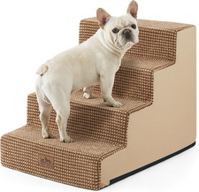 Dog Stairs for Small Dogs, 4 Tier Wider Pet Stairs for Couch and Beds, 17.7" H N