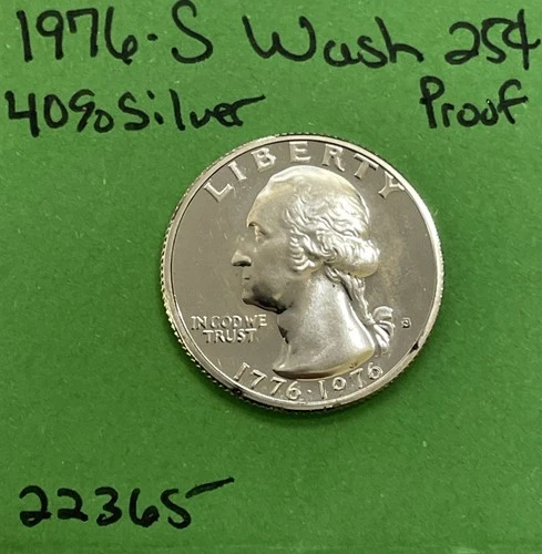 1976 S Washington 40% Silver Quarter Gem Cameo Proof Bicentennial See Pictures