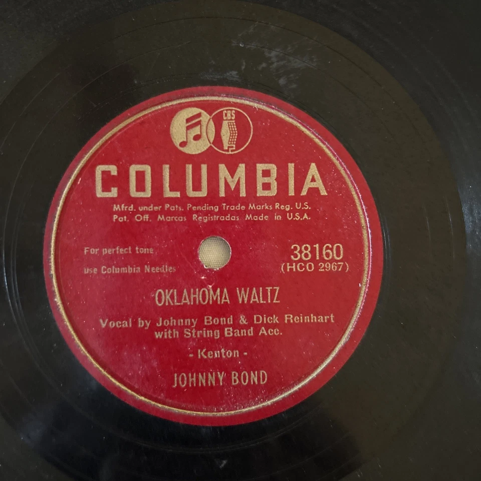 Johnny Bond John's Other Wife / Oklahoma Waltz 78 In Orig. Sleeve VG+ COLUMBIA Foto 4 de 4