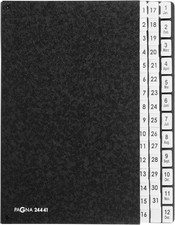 PAGNA Pultordner DIN A4 44 Fächer 1-31 und 1-12/Jan. Dez. schwarz