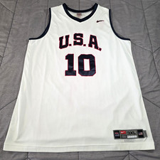 Nike Kobe Bryant USA Basketball Jersey #10 2008 Olympic Team 3XL White +2 Length
