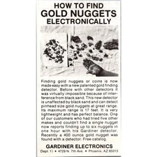 Gardiner Electronics Find Gold Nuggets Electronically AZ 1983 Mining Ad SAJ2-M1