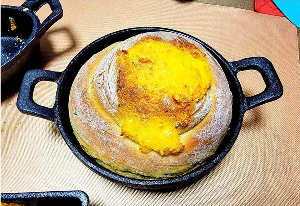 HAWOK Cast Iron Mini Serving Bowl Dia 4.7 inch with Bamboo Tray set of 6 - Image 4 of 4