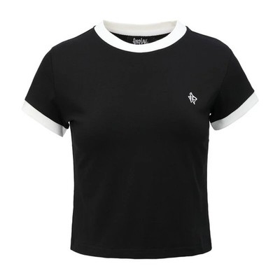 Forplay T-Shirt Damen Crop T-Shirt black schwarz Basics, Casual Wear
