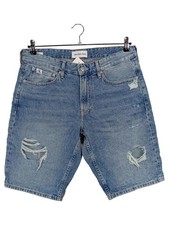 Calvin Klein Jeans Herren Jeansshorts W31 Blau Casual Ripped Destroyed