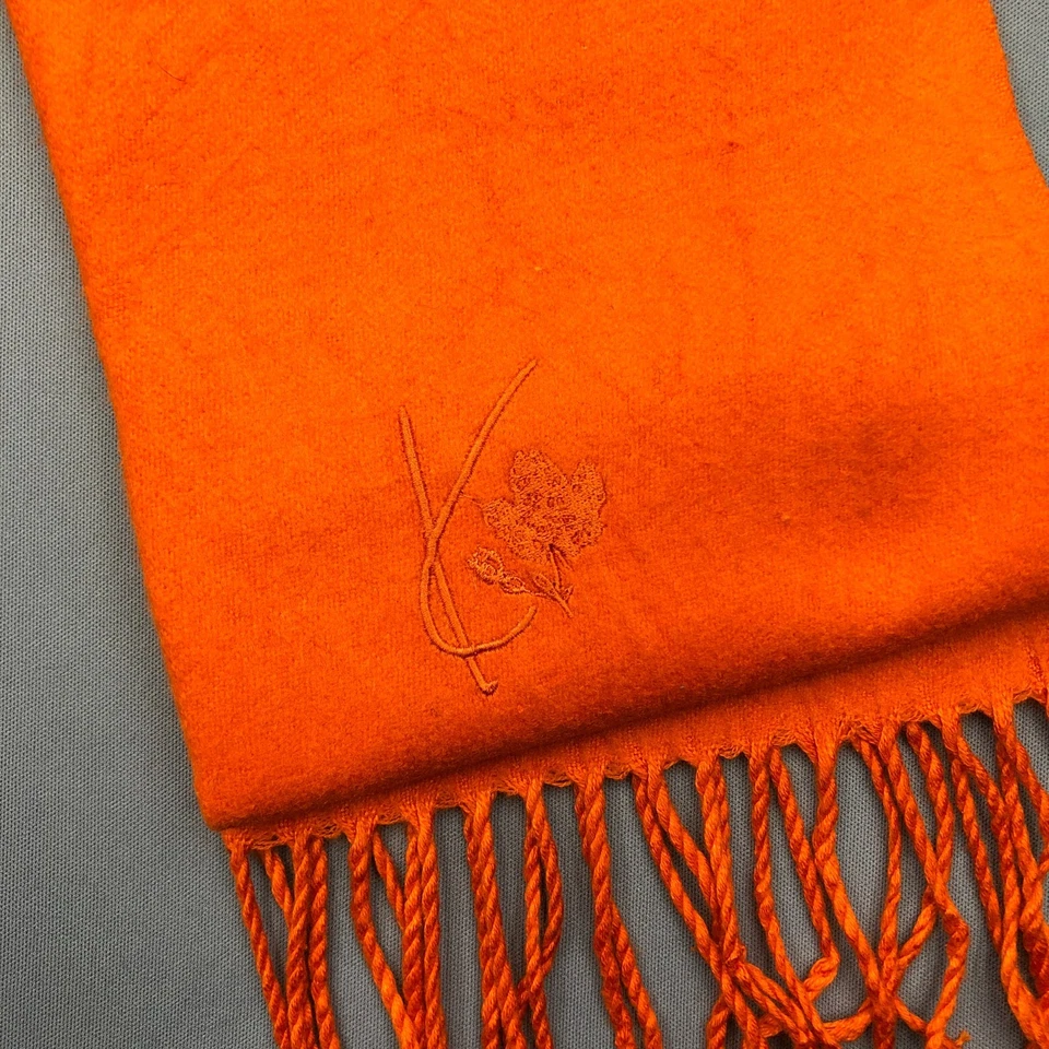 Kenzo Wool Scarf Vintage Classic Fringe Christmas Neckwear Winter Scarves 12x56 - Image 4 of 4