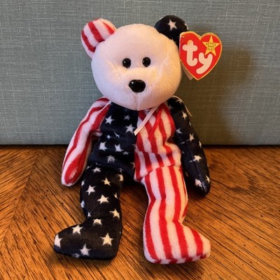 Ty Beanie Babies SPANGLE WHITE FACE-RARE:Mint Cond./ Tag ERRORS-sales to CHARITY