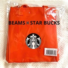Starbucks x BEAMS Orange Lunch Tote Bag Cold Insulated Unused