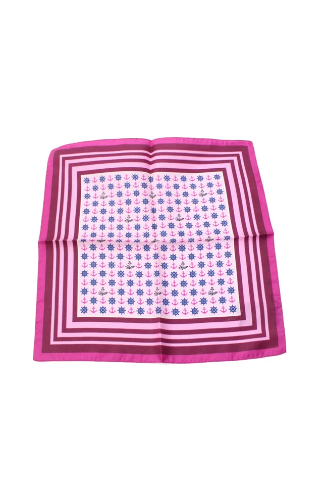 Ermenegildo Zegna Men's Striped Geometric Silk Multicolor Pocket Square - Image 2 of 4