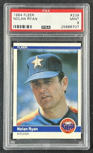NOLAN RYAN PSA 9 1984 FLEER BASEBALL #239 ASTROS 707