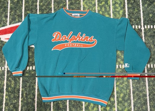 Vintage Miami Dolphins Starter NFL Stitched Logo Mens Sweatshirt XL
