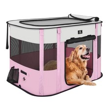 Dog Playpen, Puppy Cat Play Pen Portable Foldable Indoor/Outdoor Tent Crate C...