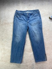 Old Navy Womens 18 Plus Medium High Rise OG Loose Denim Button Fly Ankle Jeans