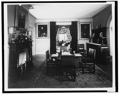 Photo:Springwood Hyde Park NY 1941 Dining Room Interior Roosevelt Estate