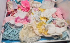 Vintage Doll Clothes Large Lot Various Sizes 33 Pieces Dresses Pajamas and More