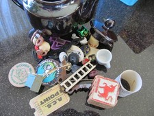 Trinket Shelf Treasure Teapot (small), Lot Of 20+ Items, Vintage To Modern