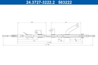 Handbremsseil Seilzug FÜR Hyundai Tucson (Tl, Tle) - ATE 24.3727-3222.2