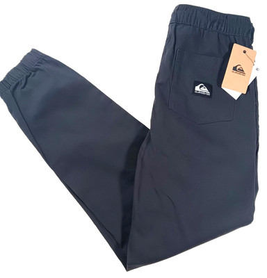 Quiksilver Boys Med Taxer Beach Cruiser Tarmac Gray  Pull-On Jogger Pants, New