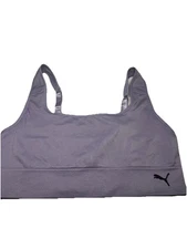 Puma Purple Sport Bra Sz XL Nylon Unlined Wireless Yoga Running Gym