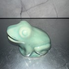 New ListingVintage Shawnee Pottery Figurine Miniature Frog light green /aqua
