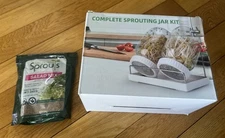 Seed Sprouting Kit, 2 Large Wide Mouth Mason Jars with Sprout Lids, Blackout ...