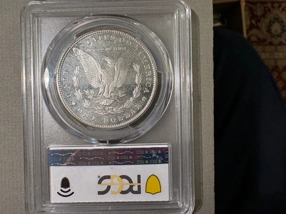 Серебряный Моргановский доллар 1898 P PCGS Золотой Щит MS 64 DMPL (глубокое зеркало пруф-лайк) - Изображение 2 из 2